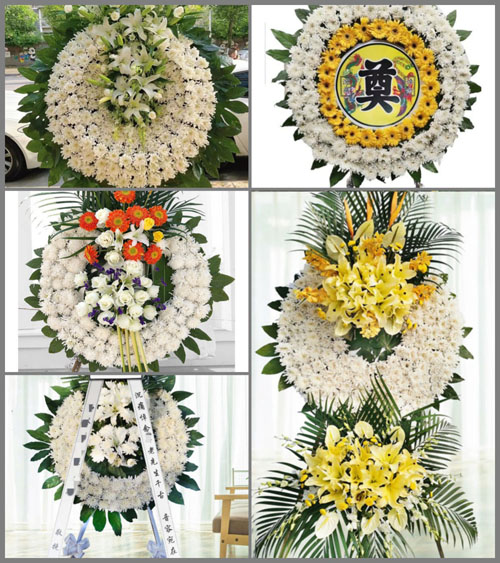 山东济宁梁山县馆驿镇大刘庄村花圈速递